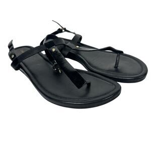 Cole Haan Women's Boardwalk Thong Sandals Black Strap Size 9.5B
